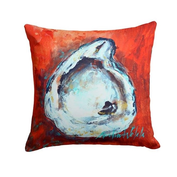 Carolines Treasures Carolines Treasures MW1321PW1414 Char Broiled Oyster Fabric Decorative Pillow - MW1321PW1414