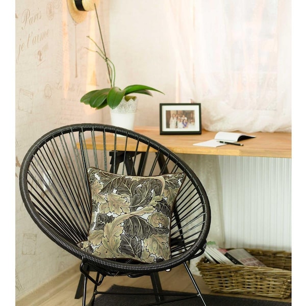 Gfancy Fixtures Maple Jacquard Leaf Decorative Throw Pillow Cover - 17 x 17 in. - GF3682973