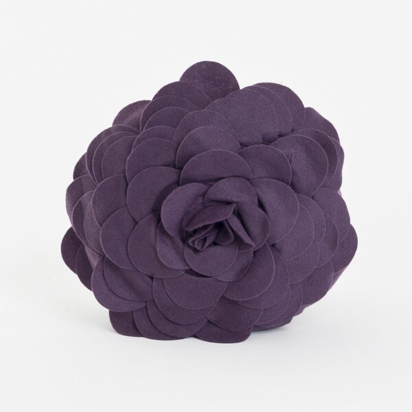 Rlm Distribution 16 in. Rose Flower Design Poly Filled Throw Pillow, Violet - HO3198419