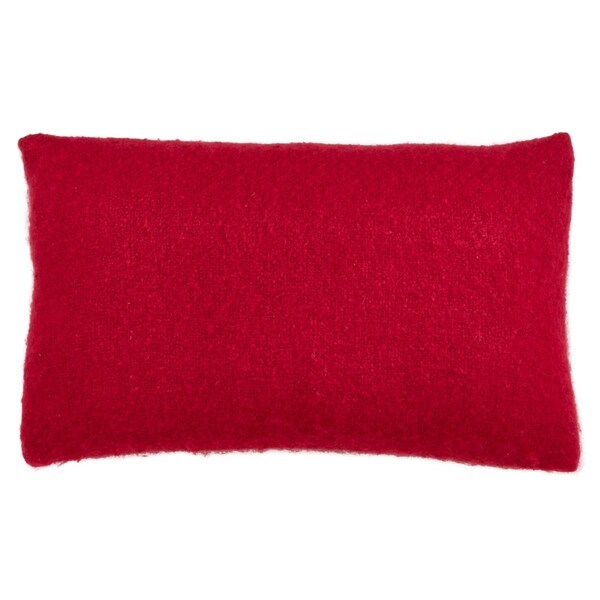 Rlm Distribution 14 x 23 in. Faux Mohair Poly Filled Throw Pillow, Red - HO3209194