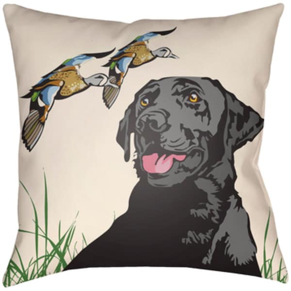 Artistic Weavers Lodge Cabin Hound Poly Filled Pillow - 18 x 18 in. - LGCB2074-1818