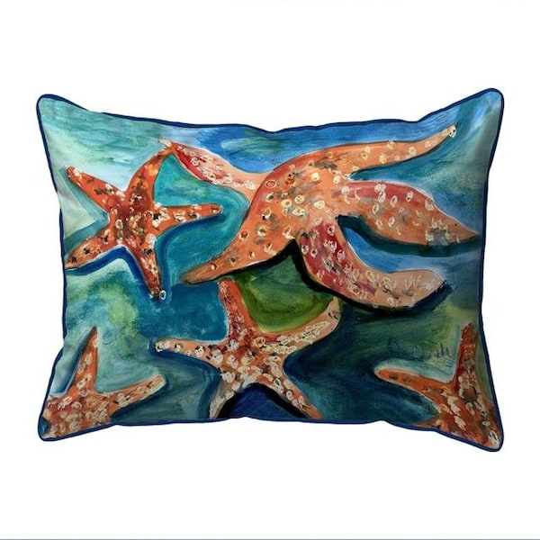 Betsy Drake Betsy Drake ZP1194 20 x 24 in. Swimming Starfish Zippered Indoor & Outdoor Pillow; Extra Large - ZP1194