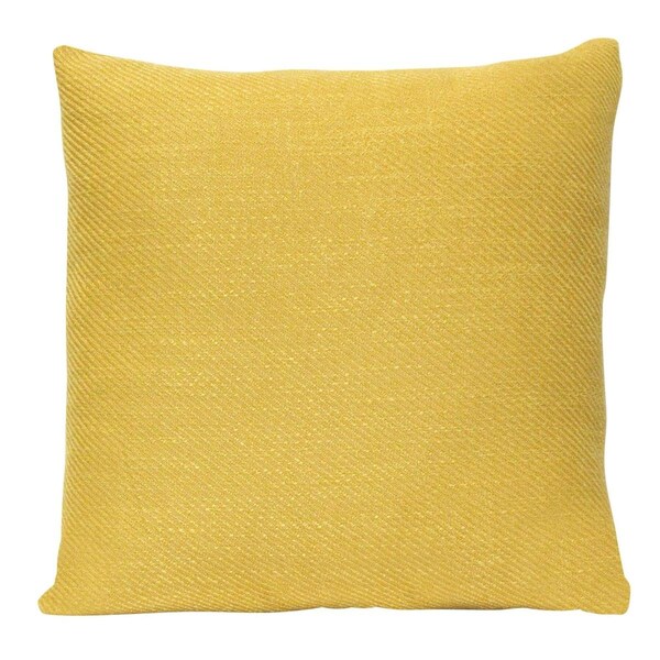 Gfancy Fixtures Mustard Polyester Square Pillow - 18 x 5.5 x 18 in. - GF3094805