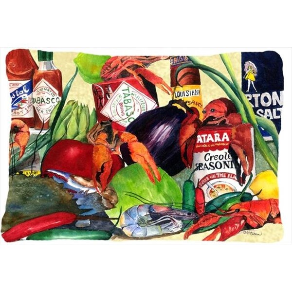 Carolines Treasures Carolines Treasures 1020PW1216 Spices and Crawfish Indoor & Outdoor Decorative Fabric Pillow - 12 x 16 in. - 1020PW1216