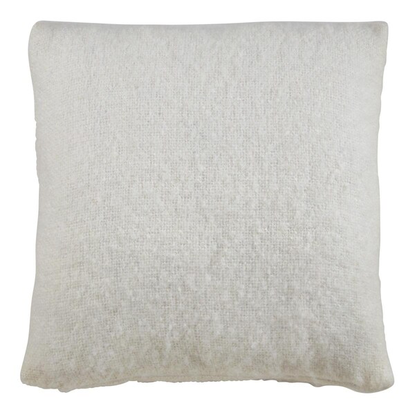 Rlm Distribution 22 in. Faux Mohair Down Filled Throw Pillow Ivory - HO3191777