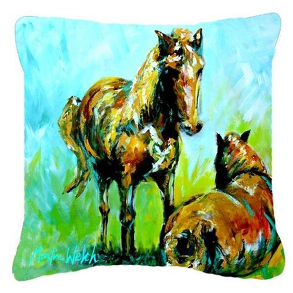 Carolines Treasures Carolines Treasures MW1126PW1818 Horse Grazin Canvas Fabric Decorative Pillow - MW1126PW1818
