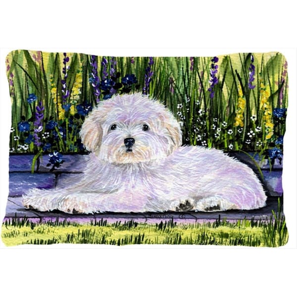 Micasa 12 x 16 in. Cotton De Tulear Decorative Indoor and Outdoor Fabric Pillow - MI10798