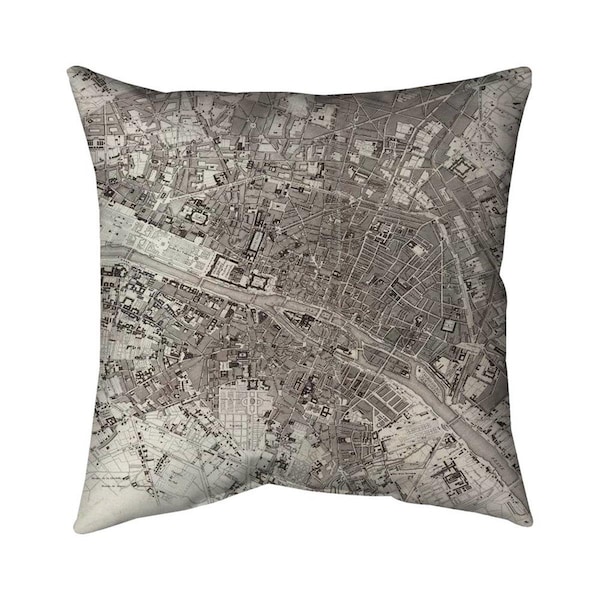 Begin Home Decor 26 x 26 in. Paris-Double Sided Print Indoor Pillow - 5541-2626-TV1