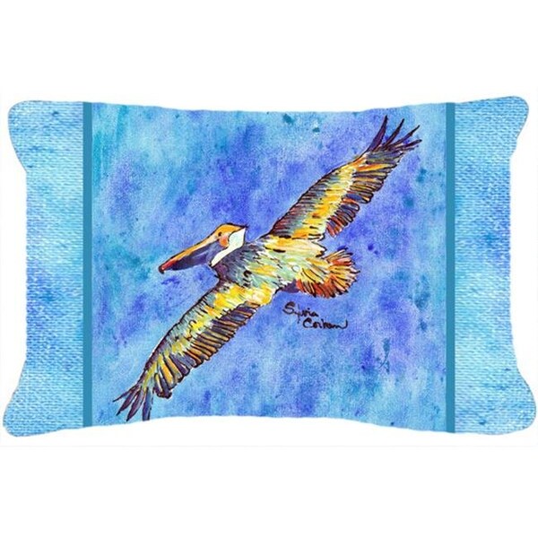 Carolines Treasures Carolines Treasures 8377PW1216 Pelican Indoor & Outdoor Fabric Decorative Pillow - 8377PW1216