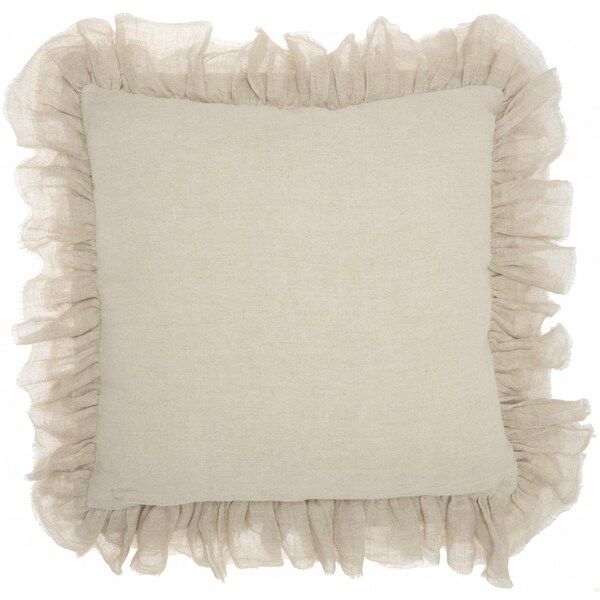 Homeroots 22 x 22 in. Wide Tasseled Marble Steel Blue Throw Pillow - 386199