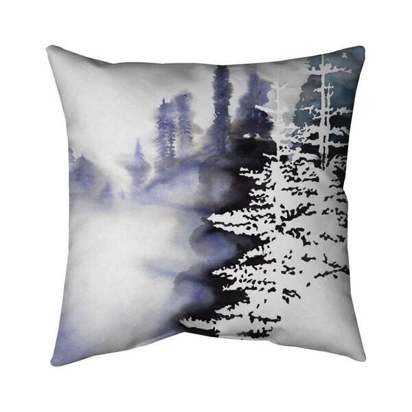 Begin Home Decor 20 x 20 in. Silhouette of A Forest-Double Sided Print Indoor Pillow - 5541-2020-LA147
