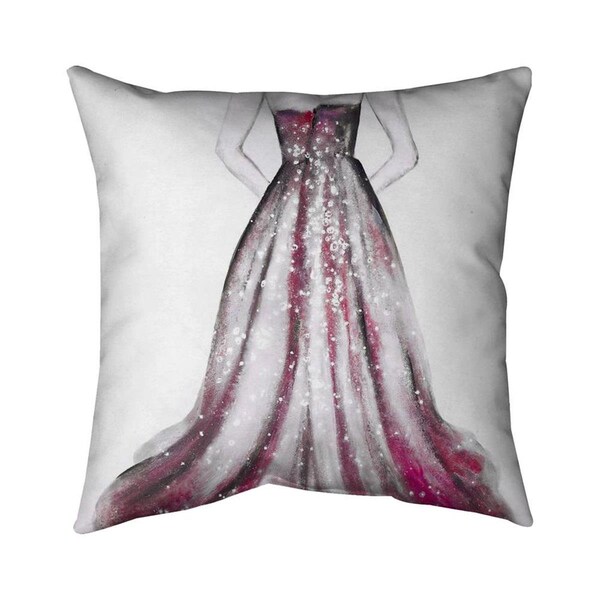 Begin Home Decor 20 x 20 in. Pink Princess Dress-Double Sided Print Indoor Pillow - 5541-2020-FA12