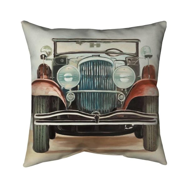 Begin Home Decor 26 x 26 in. Old 1920s Luxury Car-Double Sided Print Indoor Pillow - 5541-2626-TR46