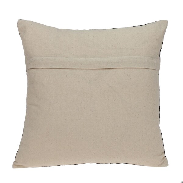 Homeroots 16 x 16 x 5 in. Black & White Abstract Velvet Throw Pillow - 383092