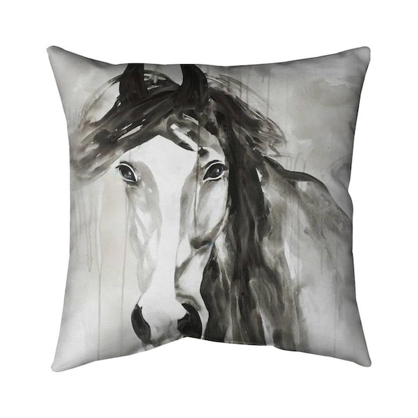 Fondo 20 x 20 in. Beautiful Wild Horse-Double Sided Print Indoor Pillow - FO2792739