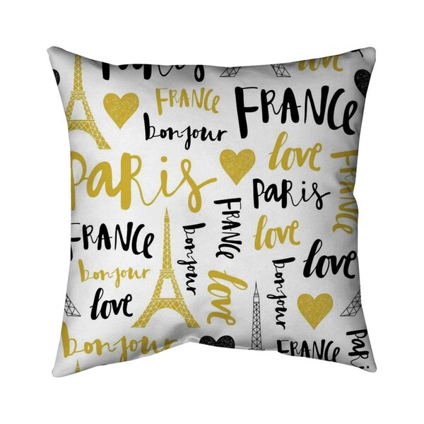 Fondo 20 x 20 in. Bonjour La France-Double Sided Print Indoor Pillow - FO3328103