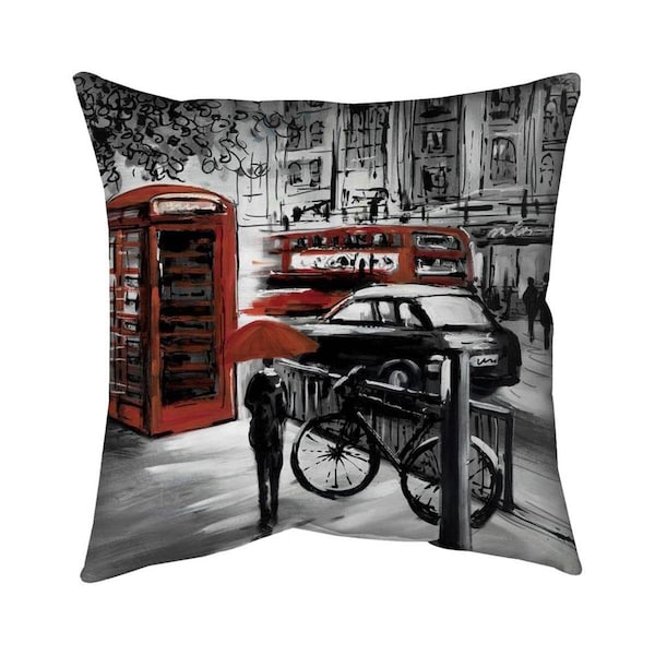 Fondo 20 x 20 in. European Street-Double Sided Print Indoor Pillow - FO2775422