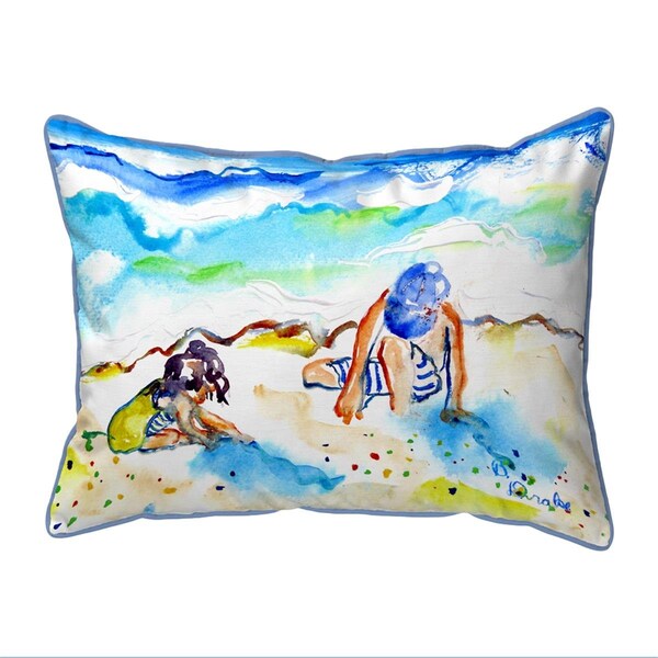 Betsy Drake 20 x 24 in. Playing in Sand Extra Large Zippered Pillow - ZP846