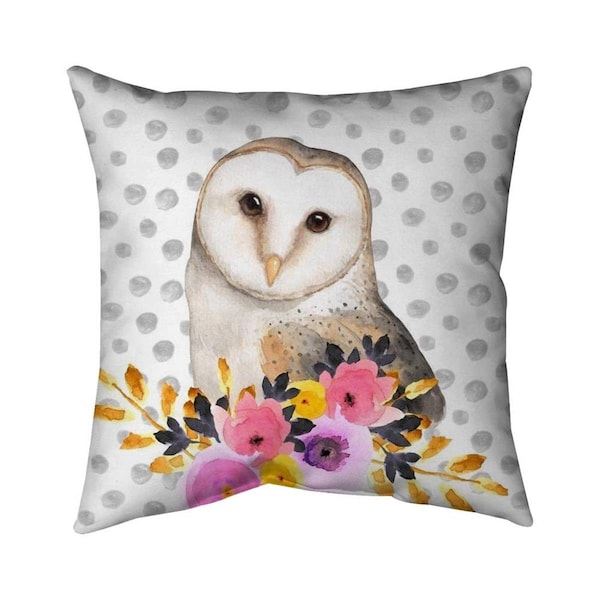 Fondo 20 x 20 in. Beautiful Owl-Double Sided Print Indoor Pillow - FO2796437