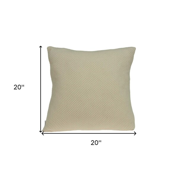 Homeroots 20 x 7 x 20 in. Beautiful Transitional Tan Pillow Cover with Poly Insert - 334077