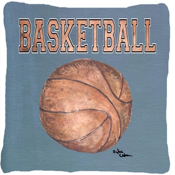 Carolines Treasures Carolines Treasures 8486PW1414 14 x 14 in. Basketball Fabric Decorative Pillow - 8486PW1414
