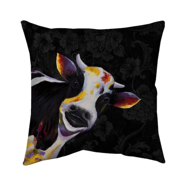 Fondo 20 x 20 in. Funny Cow-Double Sided Print Indoor Pillow - FO2792864