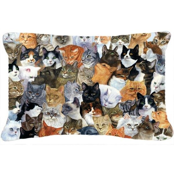 Carolines Treasures Carolines Treasures BDBA0414PW1216 Cats Galore Fabric Decorative Pillow - BDBA0414PW1216