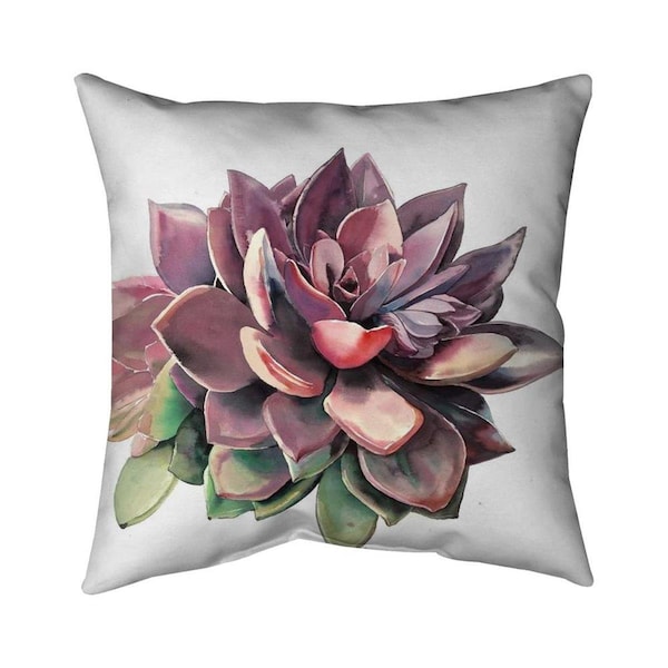 Begin Home Decor 26 x 26 in. Succulent-Double Sided Print Indoor Pillow - 5541-2626-FL335