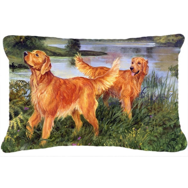 Jensendistributionservices Golden Retrievers Fabric Decorative Pillow - MI2557552