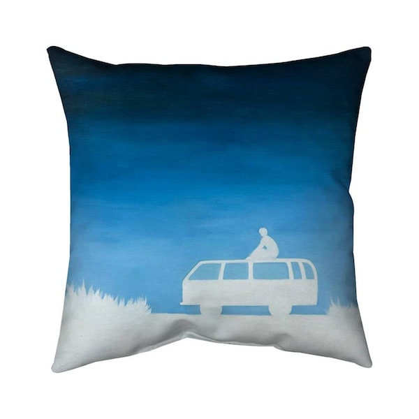 Begin Home Decor 26 x 26 in. Relax Camping Car-Double Sided Print Indoor Pillow - 5541-2626-TV4