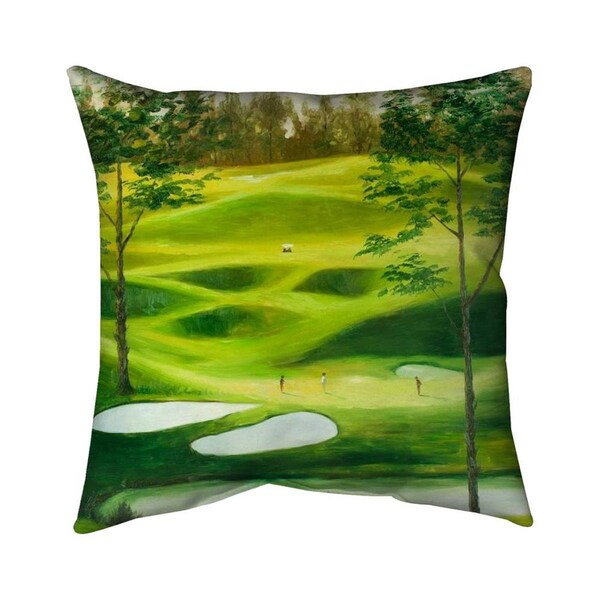 Fondo 20 x 20 in. Big Golf Course-Double Sided Print Indoor Pillow - FO2795307