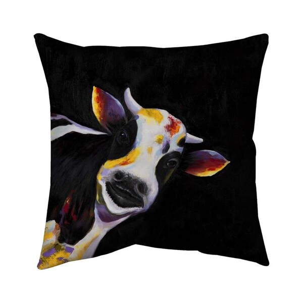 Fondo 26 x 26 in. One Funny Cow-Double Sided Print Indoor Pillow - FO2772730
