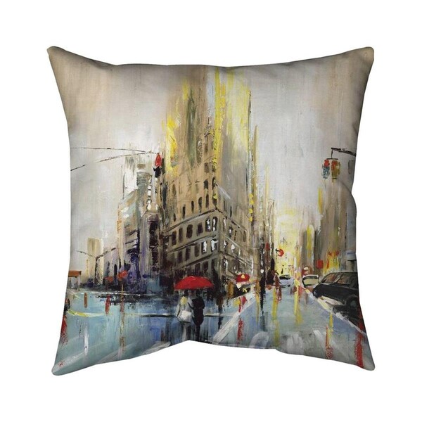 Begin Home Decor 20 x 20 in. Abstract Rainy Street-Double Sided Print Indoor Pillow - 5541-2020-CI1