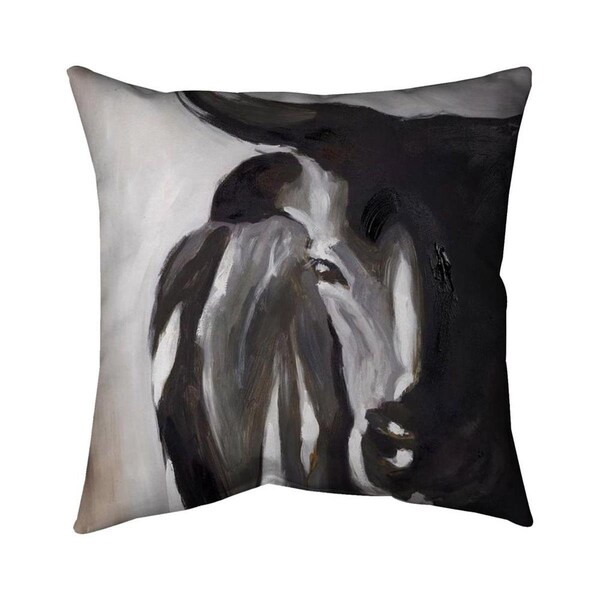 Fondo 20 x 20 in. Bull Head Closeup-Double Sided Print Indoor Pillow - FO2791822