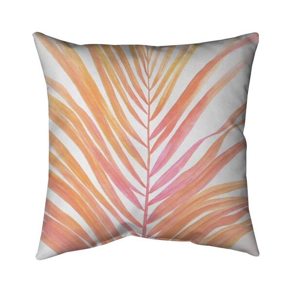 Begin Home Decor 26 x 26 in. Glam Palm Leaf-Double Sided Print Indoor Pillow - 5541-2626-FL133-2
