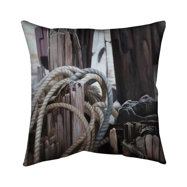 Fondo 26 x 26 in. Driftwood-Double Sided Print Indoor Pillow - FO2774629