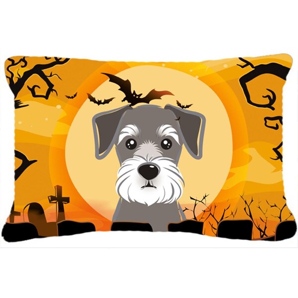 Carolines Treasures Halloween Schnauzer Fabric Decorative Pillow - BB1764PW1216