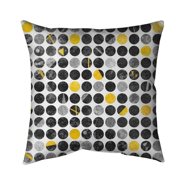 Fondo 26 x 26 in. Abstract Grunge Circles-Double Sided Print Indoor Pillow - FO2791548