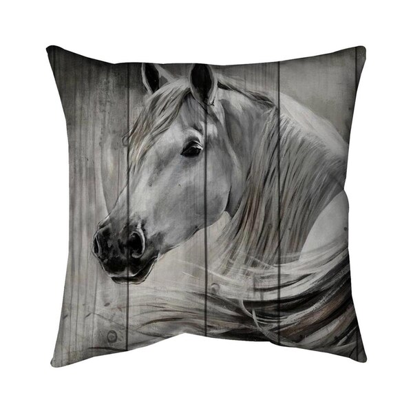 Begin Home Decor 26 x 26 in. Rustic Horse-Double Sided Print Indoor Pillow - 5541-2626-AN10