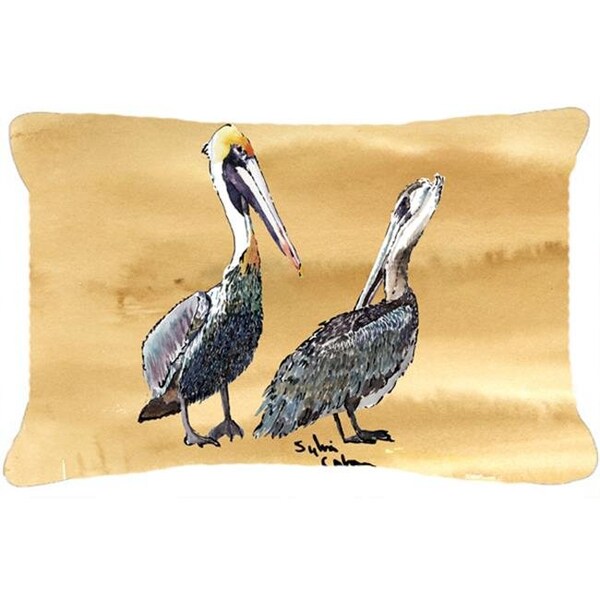 Carolines Treasures Carolines Treasures 8408PW1216 Pelican Indoor & Outdoor Fabric Decorative Pillow - 8408PW1216