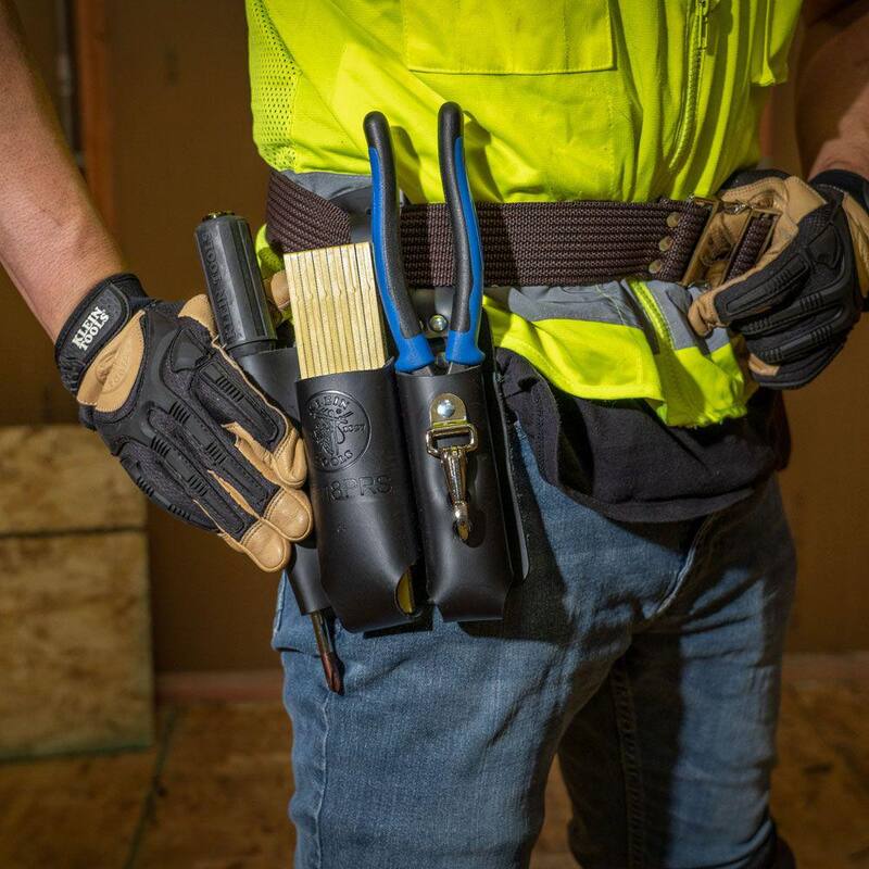 Klein Tools 3-Pocket Pliers Rule and Screwdriver Holster - S5118PRS