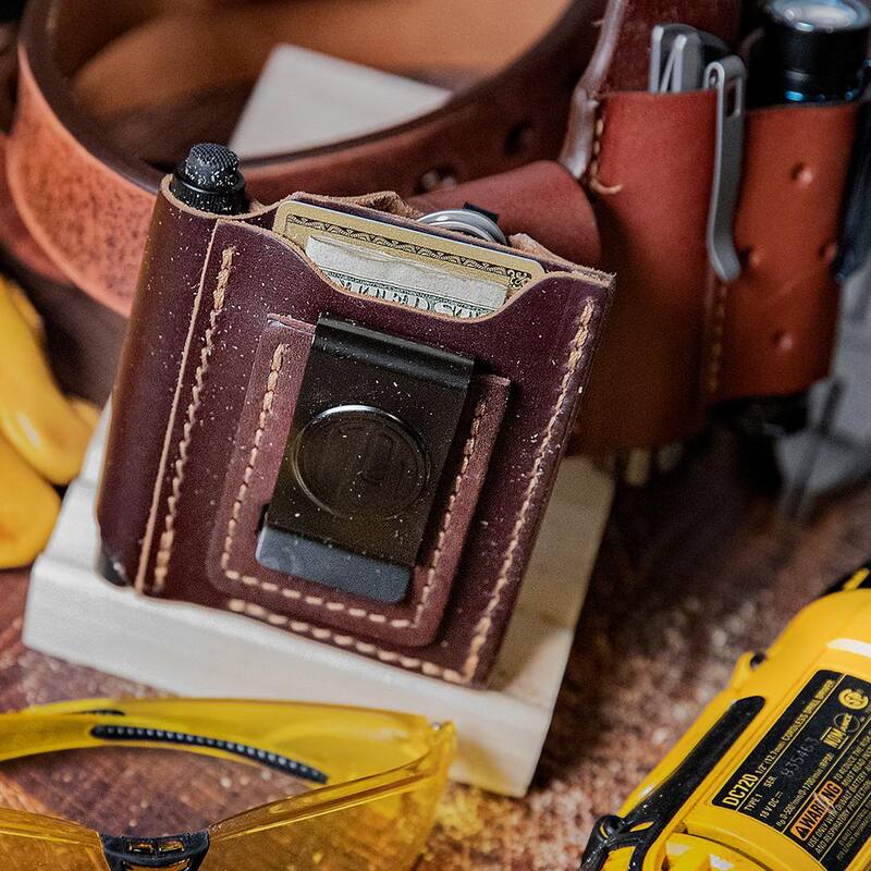 1791 EVERYDAY CARRY 3.7 in. Standard Small and Medium Burgundy Full-Grain Leather Tool Organizer - WEBACDuoBURA
