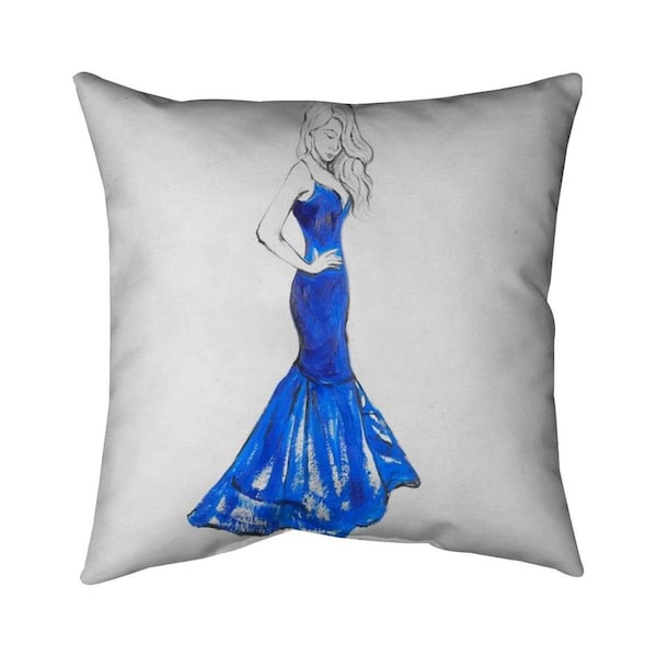 Fondo 20 x 20 in. Lady In Dress-Double Sided Print Indoor Pillow - FO2773504