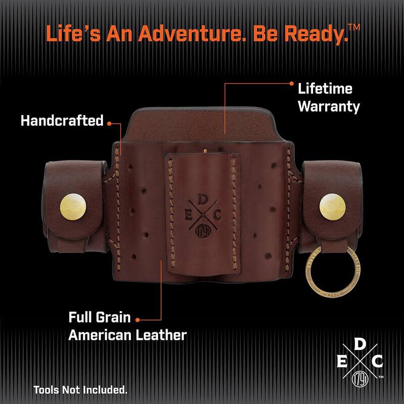 1791 EVERYDAY CARRY 6.7 in. Mini Small Chestnut Full-Grain Leather Tool Organizer - WEBMNASMFCHNA