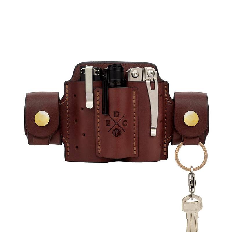 1791 EVERYDAY CARRY 6.7 in. Mini Small Chestnut Full-Grain Leather Tool Organizer - WEBMNASMFCHNA