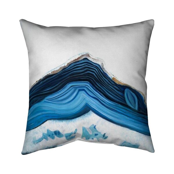 Fondo 20 x 20 in. Blue Geode Profile-Double Sided Print Indoor Pillow - FO2773700
