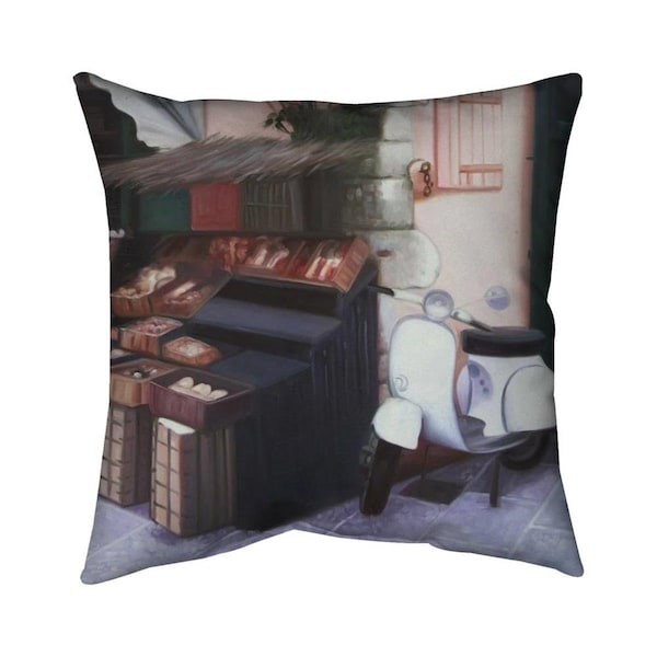 Begin Home Decor 26 x 26 in. Kiosk In Italy-Double Sided Print Indoor Pillow - 5541-2626-AR10