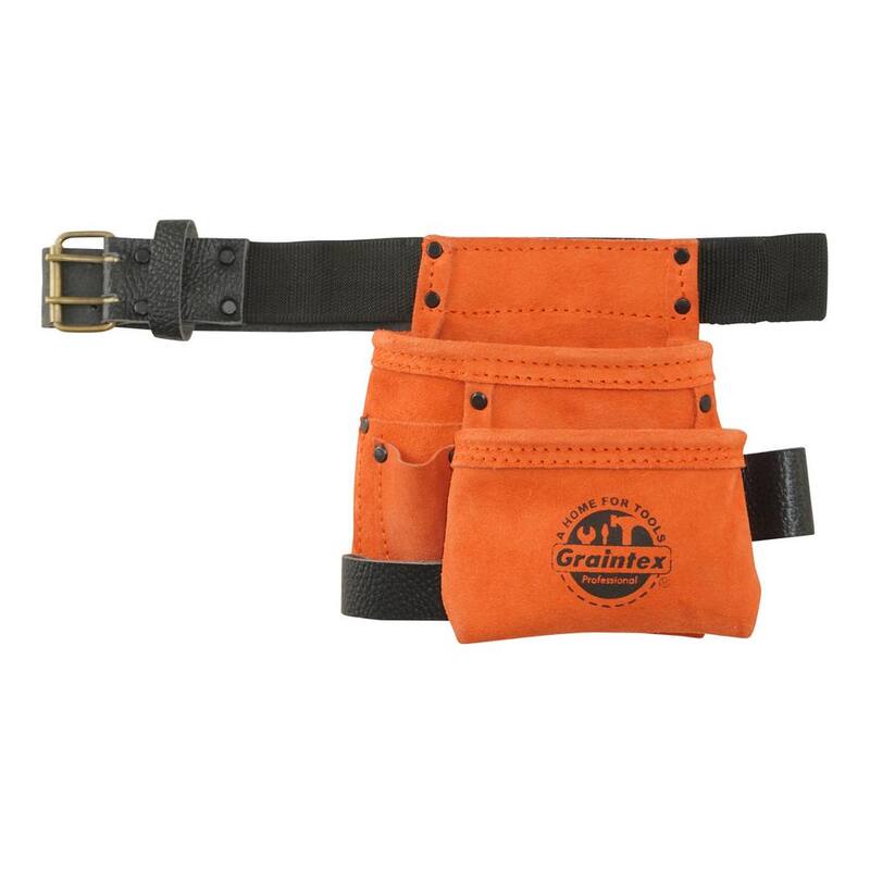 Graintex 4-Pocket Children's Orange Tool Pouch w/Belt - SS2536