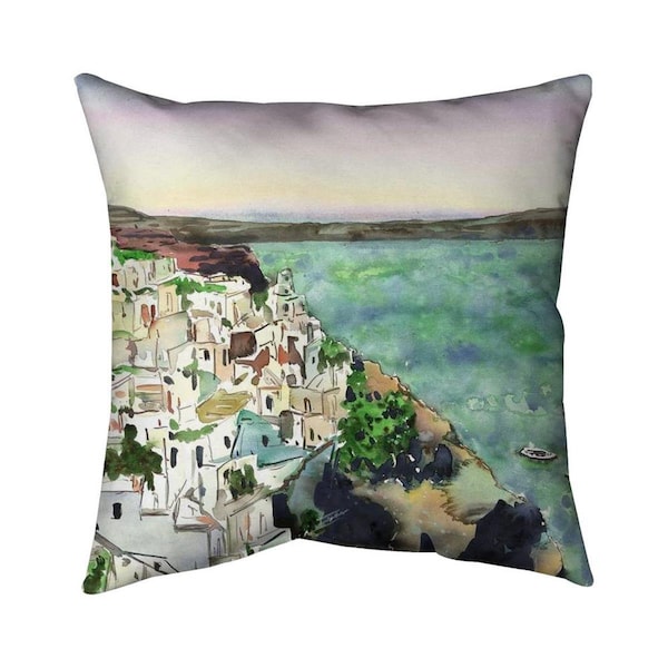 Fondo 20 x 20 in. Landscape of Crete-Double Sided Print Indoor Pillow - FO2795697