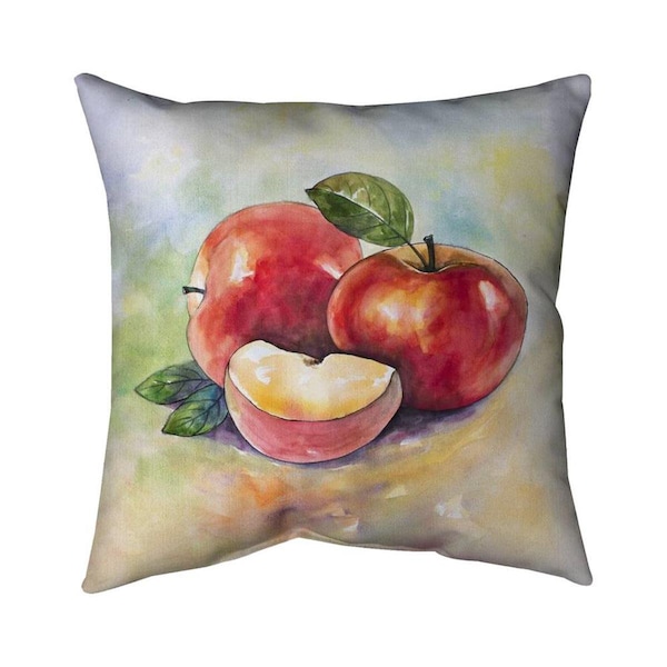 Begin Home Decor 26 x 26 in. Succulent Apples-Double Sided Print Indoor Pillow - 5541-2626-GA70
